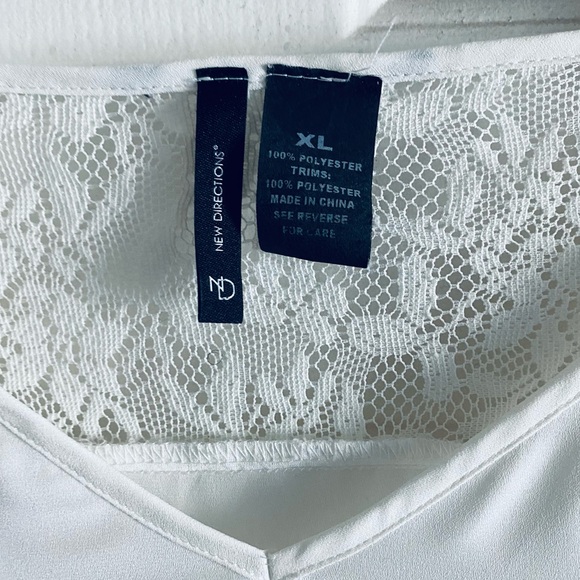 New Directions Women's Solid Polyester Top Size XL - Picture 3 of 4